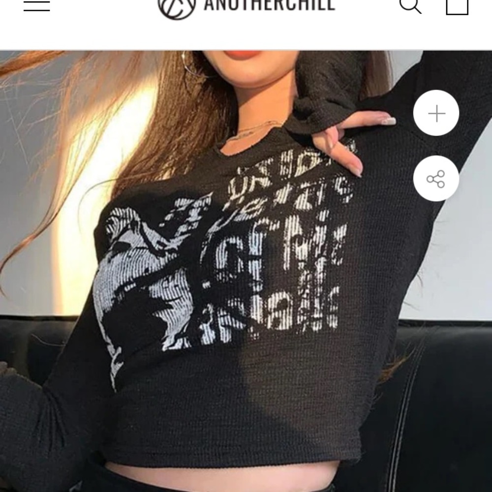 Long Sleeve Crop Top.  NWT